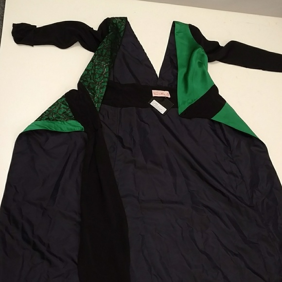 Emerald Green Gown Dido by Veronica Moncho Lobo High Quality Designer Wrap Style - Picture 7 of 8